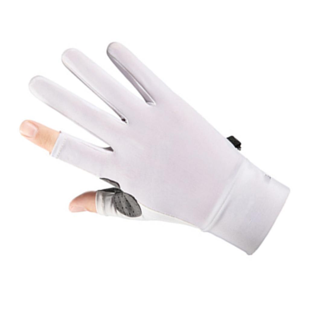 Ice Silk Cycling Gloves 2 Fingerless Sport Gloves for Men Women Cycling Workout Gym Training Weight Lifting Outdoor M Size