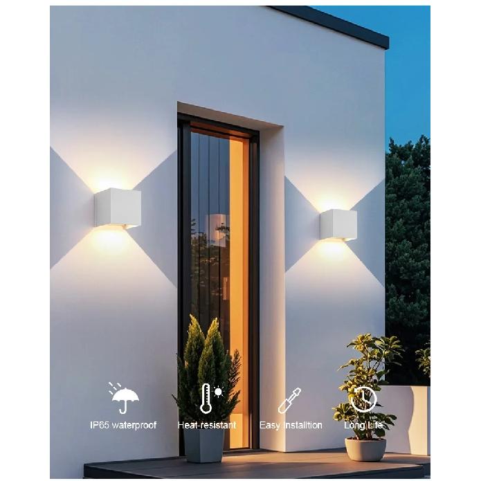 Aluminum LED Wall Lamp Outdoor Waterproof IP65 Interior Wall Light 12W24W Porch Garden Lights Living Room Street Stairs Lighting