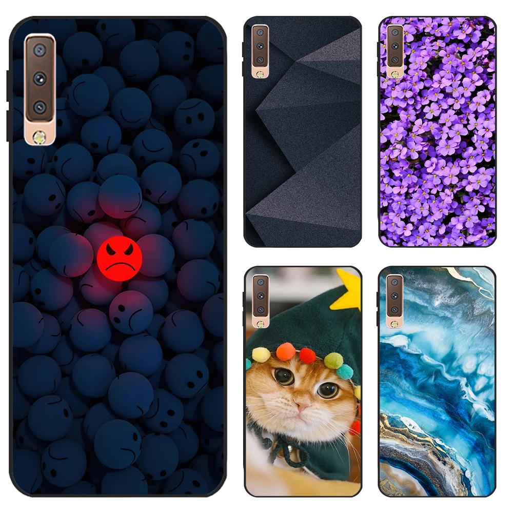 Cases For Samsung Galaxy A7 2018 Cover Silicon Color Phone Case Cover For Samsung A7 2018 A750 A750F 6.0 Inch Protective Shell