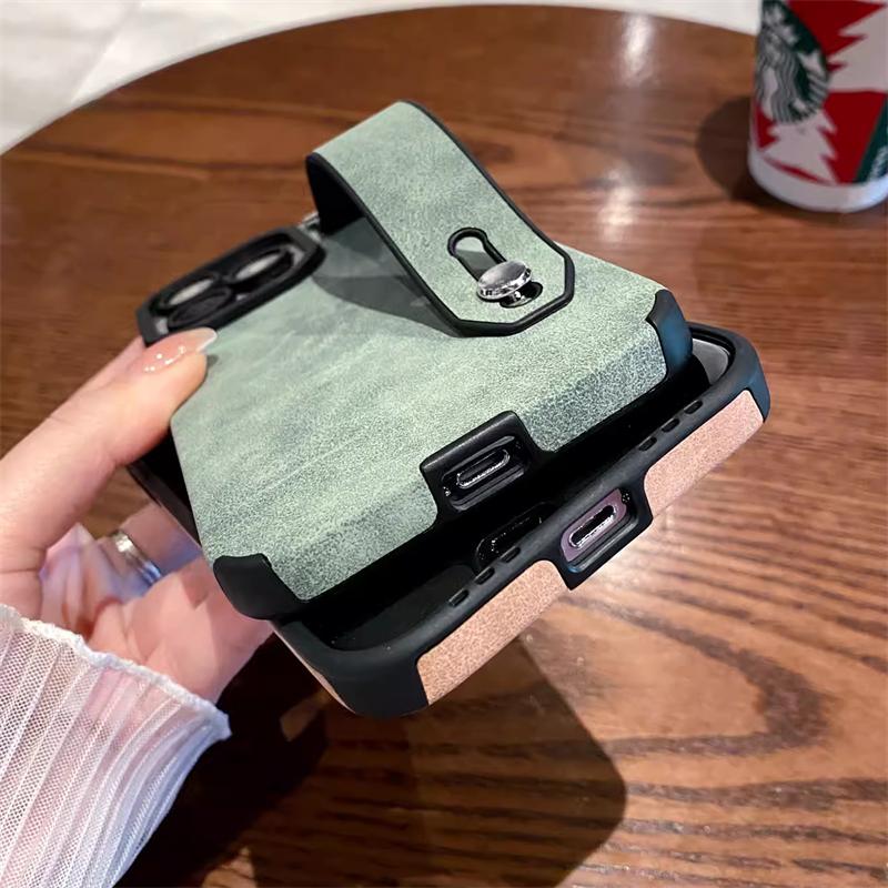 Luxuriöser Wildleder Pelz Leder Handgelenkband Halter Weiche Handyhülle Für iPhone 16 15 11 12 13 14 Pro Max 16 Plus Stoßfeste Bumper Abdeckung