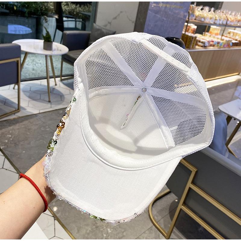 Korean Style Colorful Sequin Hat Summer Hat Children's Breathable Mesh Baseball Cap Youth Travel Shopping Sun Hat