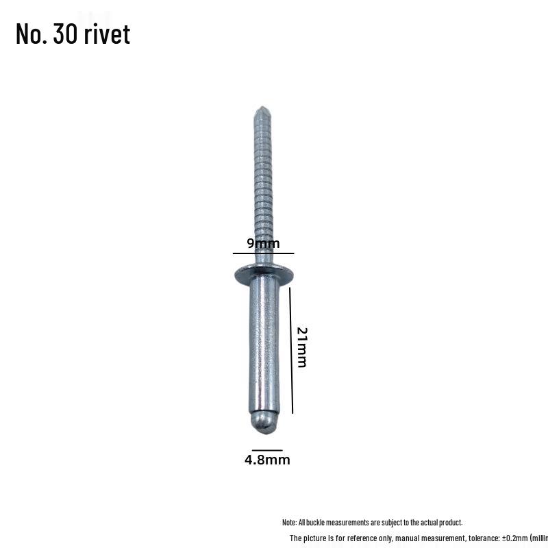 Universal Car Side Window Speaker Rivet - Iron Aluminum Three-Pronged Pull-Through Flowering Design
