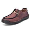 New Woman Fashion Handmade Leather Casual Shoes Men Design Sneakers Man Loafers Breathable Low Top Flat Shoes Driving Plus Size