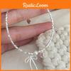 Lovely Pink Heart Bow Bracelet Elegant And Sweet Design Perfect For Womens Summer Jewelry