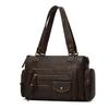 Zipper Retro Hot Girl Motorcycle Bag Large Capacity Bronze French Shoulder Bag