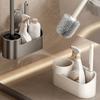 Bohrloses Design Toilettenbürstenhalter Saugfußmontage Vertikale Toilettenbürste Haushaltsreinigung