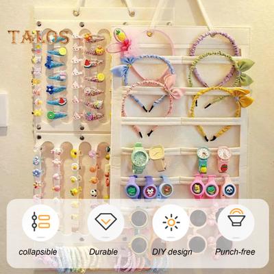 Uchwyt na spinki do włosów o dużej pojemności kokardy do włosów klipsy organizator wiszący wyświetlacz do przechowywania dla dziewczynek wystrój pokoju