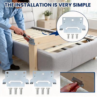 4 ks montážních úchytů na postel s montážními šrouby pro Skorva Trysil Hemnes Malm Brimnes Díly pro kempingové karavany Úchyty