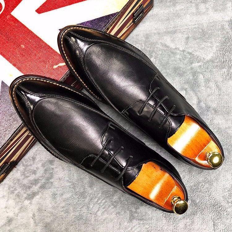 Leder Formale Oxford Männer Schuhe Schnüren Spitzschuh Business Büroarbeit Kleid Schuhe Männliche Schuhe