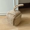 Weighted Door Stopper Heavy Sand Filled Door Stop with Handle Home Office Indoor Decorative Handmade Cotton Rope Ball Floor Doorstop