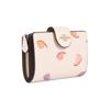 New COACH Smooth Leather With Coated Canvas Card Holder, Wallet Women's Chalk White CA789-IMCAH