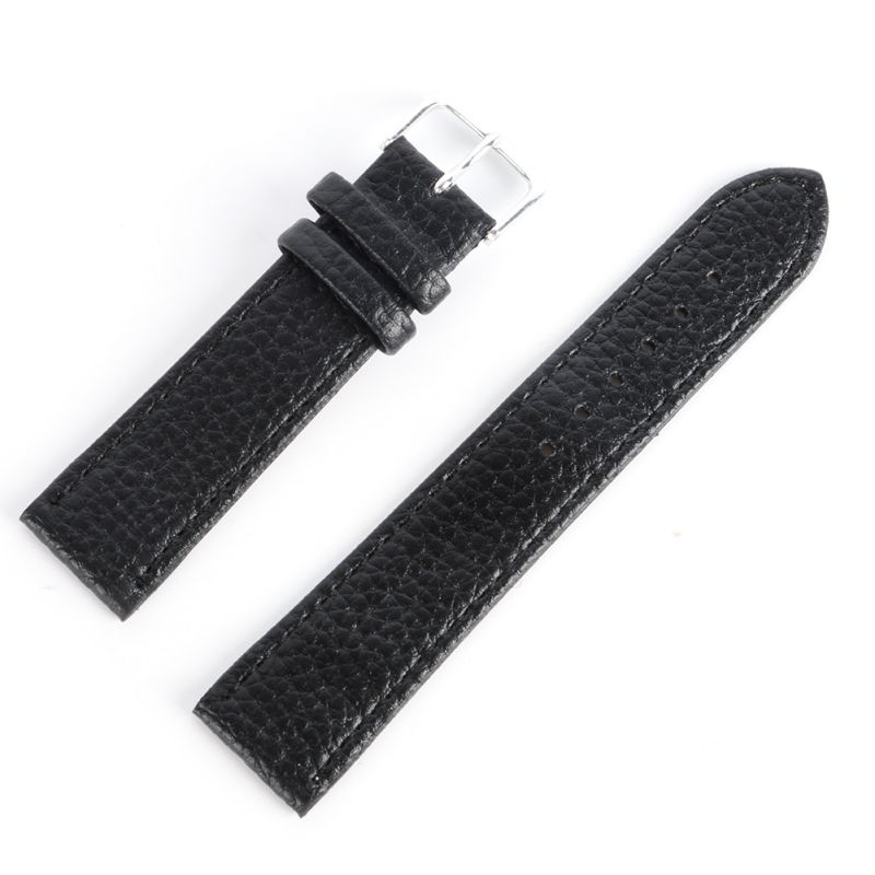 Lychee Pattern PU Leather Watch Strap