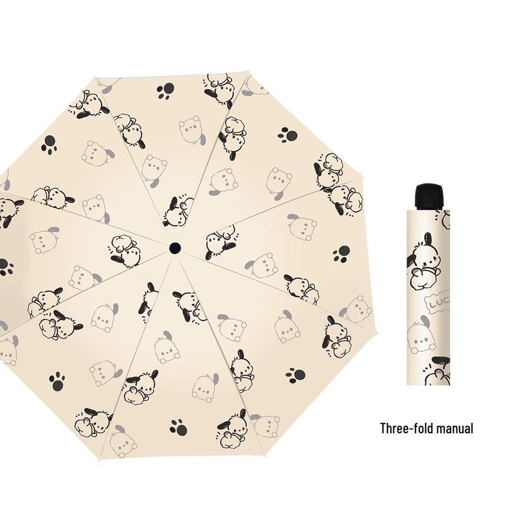 Parasol con Logo Personalizado Paraguas Plegable de Dibujos Animados - Doble Uso, Anti-UV, Para Lluvia o Sol