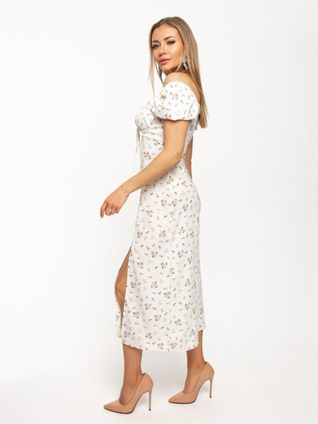 Women's Summer Floral Puff Sleeve Halter Dress with Square Neck
