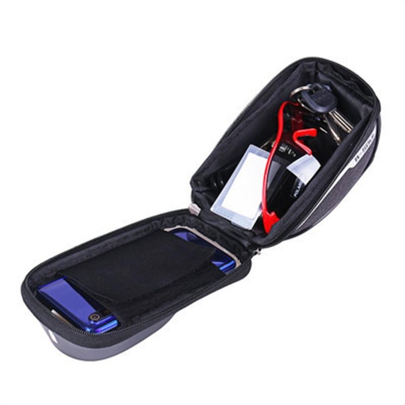 Waterproofs Cyclings Handlebars Bag Bicycles Upper Tube Bag Bicycles Front Frame Phone Stand Bag Easy To Install