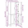 Highboard 2 Pcs Reclaimed Wood 69.5 X 34 X 180 Cm