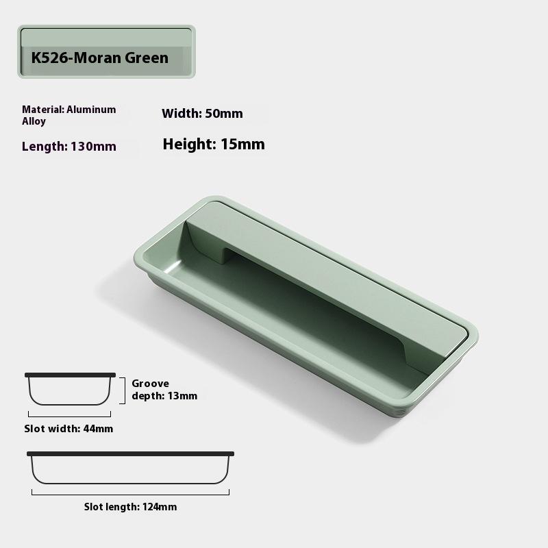 Modern Sliding Door Concealed Handle Slotted Embedded Buckle Furniture Handles Wardrobe Push Pull Hidden Kitchen Cabinet Knobs