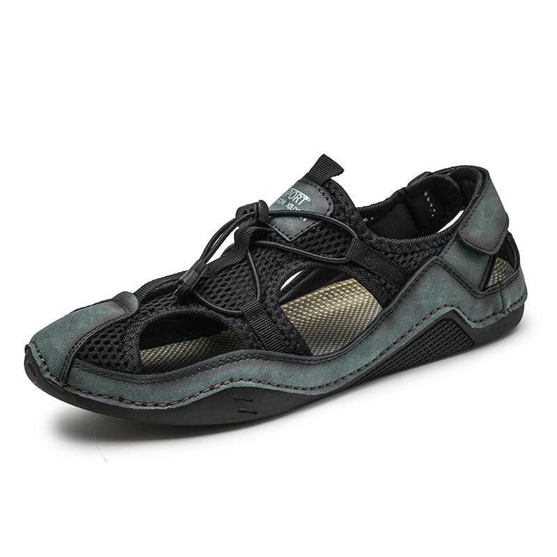 Large Size Sandals Men's Summer New Beach Shoes Sandals Men's Non-slip Hand-sewn Men's Shoes
