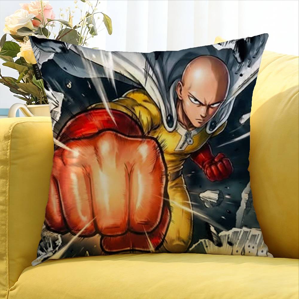 OnePunchMan World Various Sizes Square Pillow Case For Car Home Bedchamber Decor