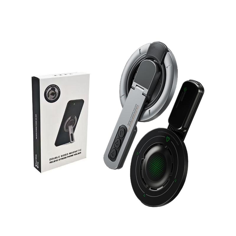 1Pcs 360° Rotating Double-Sided Magnetic Phone Stand 3-In-1 Magnetic Suction Decompression Holder For Phone 17 16 15 14 13 12 A2