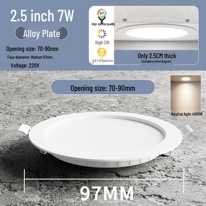 Ultra-Thin LED Downlight: 4-6 Inch Recessed Ceiling Spotlight