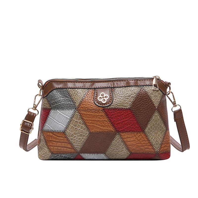 

Ethnic Style Shoulder Bag Boho Vintage Splicing Color Shoulder Bag Phone Bags Versatile Commuter Bag Women Gifts красный