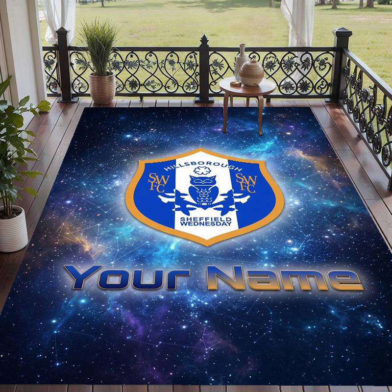 Custom Text Printed Rug Sheffield Wednesday FC Non Slip Floor Carpet For Home Room Decor