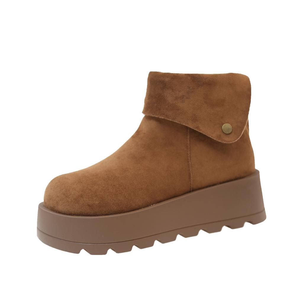 Fashion Women Shoes on Sale High Quality Winter Slip-on Mid-calf Women Boots Fashion Solid Casual Snow Boots Large Size Platform Boots