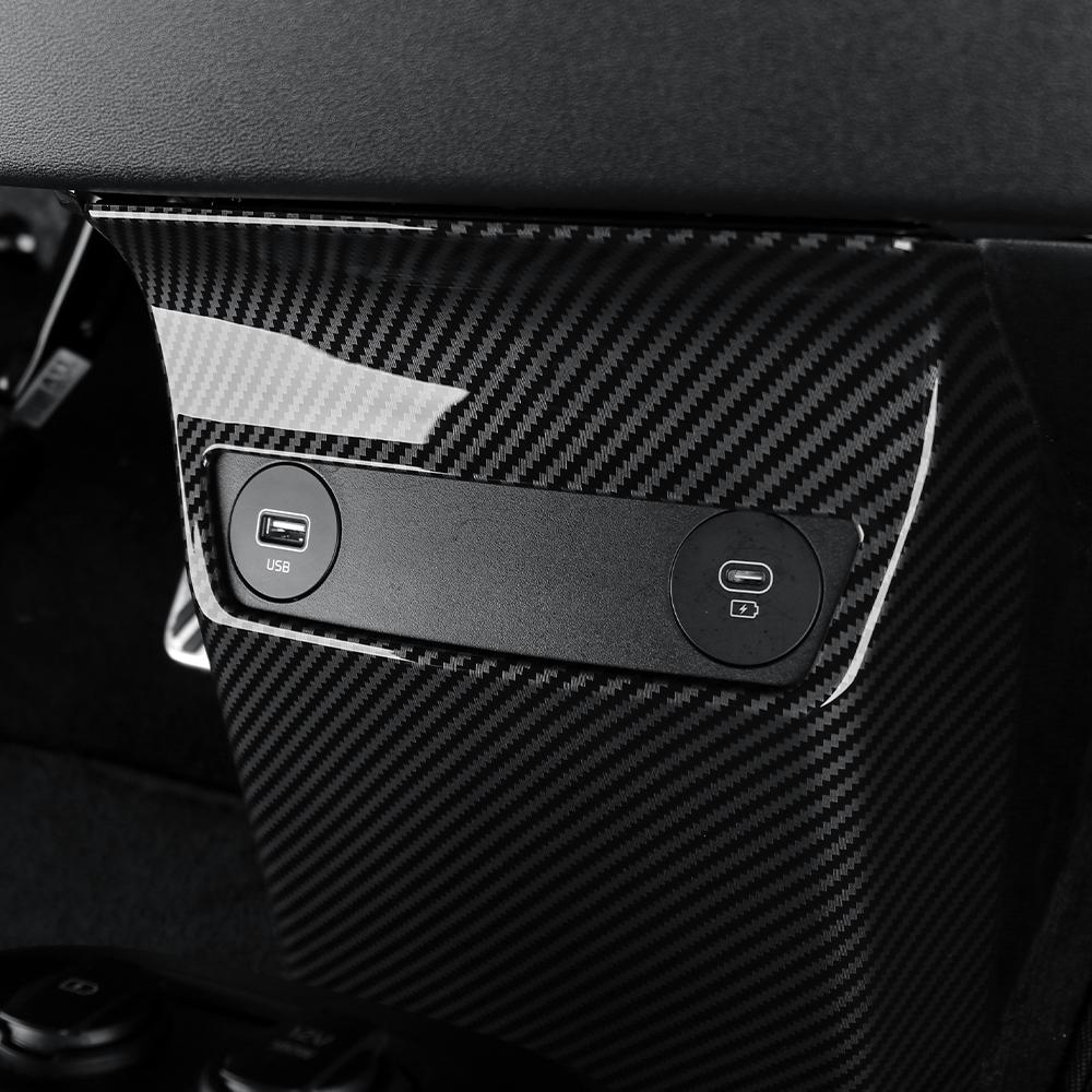 Für KIA EV6 GT Line 2026-2026 Mittelkonsolen-USB-Ladeanschlussabdeckung Anti-Kratz-Rahmen Auto-Innenraumleisten