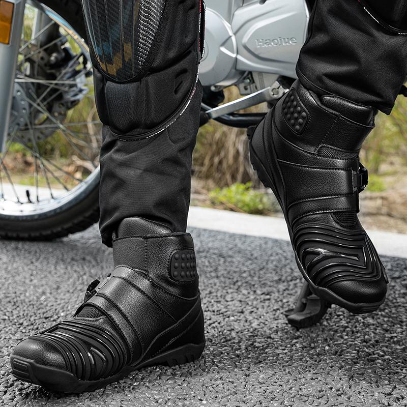 36-48 Unisex motociklu zābaki, liela, maza āda, Citron pretslīdes motociklu zābaki