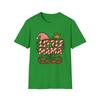 Unisex Softstyle T-Shirt Mens Womens Tees Top Little Mama Elf Hat Candy Cane Crown Christmas Holiday