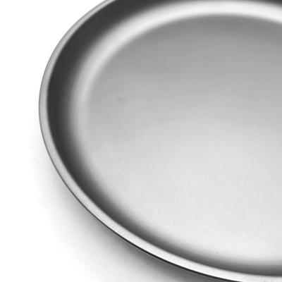 TOMSHOO Poêle à Frire Légère en Titane 1000ML/1500ML Assiette à Dîner Fruit Assiette Contenant Alimentaire pour Camping en Plein Air Randonnée Pique-nique