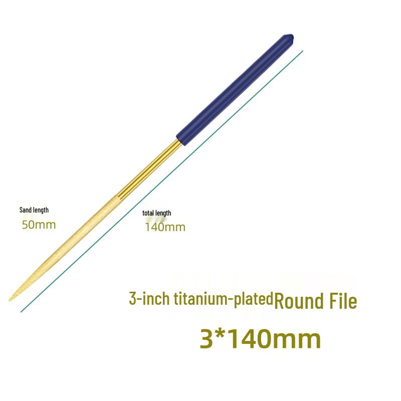 Sada diamantových pilníků Lionwei s titanovým povlakem - 3", 4", 5" Různé ploché, malé a trojúhelníkové pilníky pro broušení slitin.