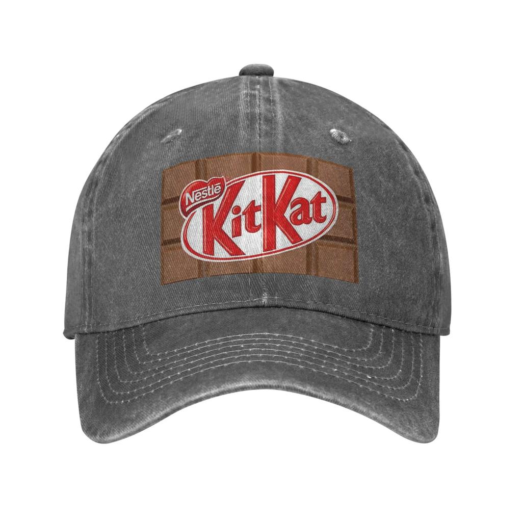 Kit Kat Chocolate Bar Denim Fabric Cap Casual Baseball Caps Adjustable Hat Summer Unisex Baseball Hats
