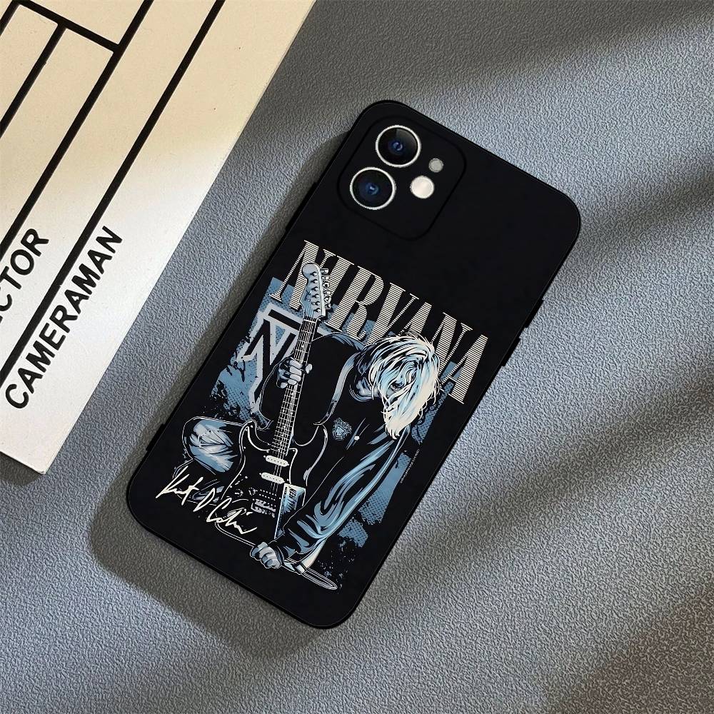 K-NirvanaS B-RockS Band Phone Case Black Phone Case For IPhone 17/16/15/13/14 Pro Max/ 11Plus/X/Xr/Xs Max 13mini