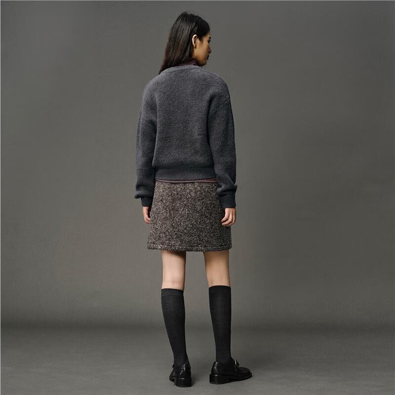 GIORDANO CONCEPTS Women's Crew Neck Embroidered Loose Wool Pullover