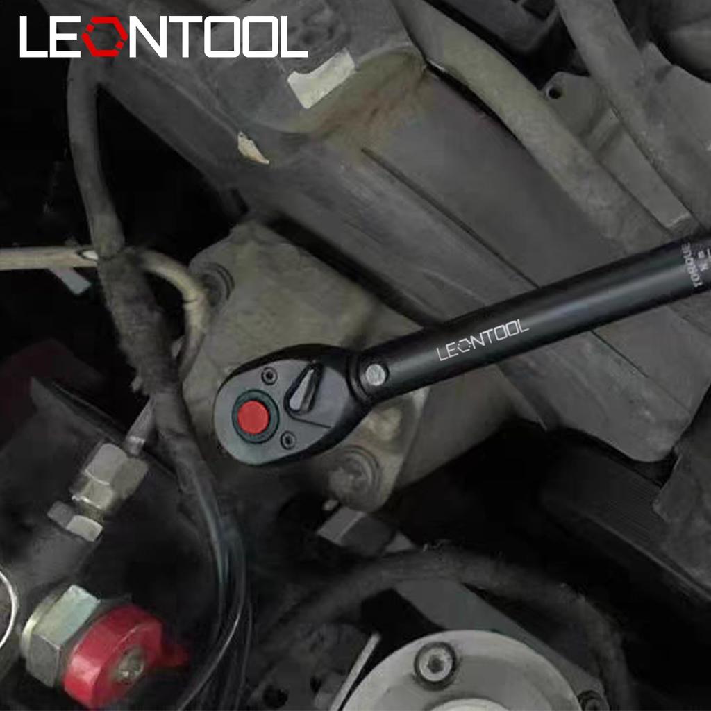 LEONTOOL Preset Torque Wrench for Car Tire Reverse Torque Dual 72 Feed Ratchet Quick Bicycle Socket Bike Repair Torque Wrench with Screwdriver and