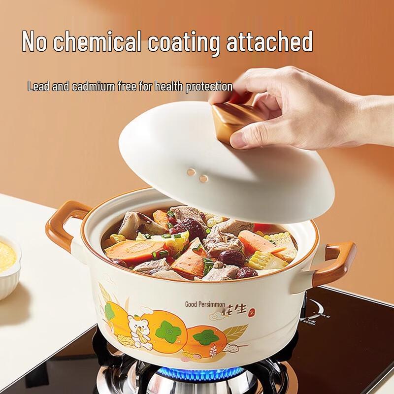 Chui Da Huang Ceramic Stew Pot - Good Persimmon Peanut