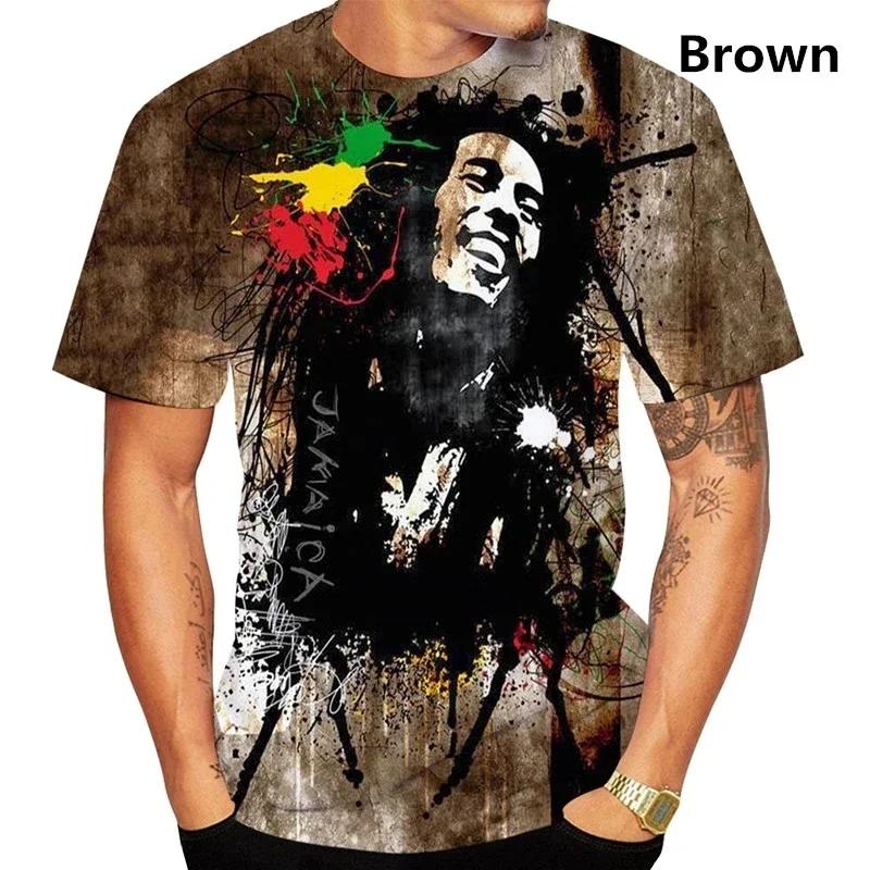 Men's Fashion Summer 3D Printed T-shirts Reggae Hip-hop Casual Short-sleeved Casual Comfortable Plus Siz T-shirts