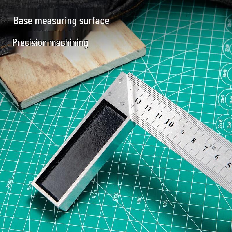 Deli 90-Degree Stainless Steel Angle Square Ruler