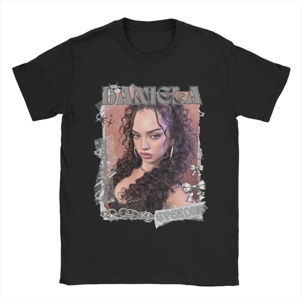 KATSEYE Daniela Kpop Y2K Gruppe T-Shirts Unisex Re Baumwolle Lustiges T-Shirt O-Ausschnitt T-Shirt Kurzarm Kleidung Grafikdruck