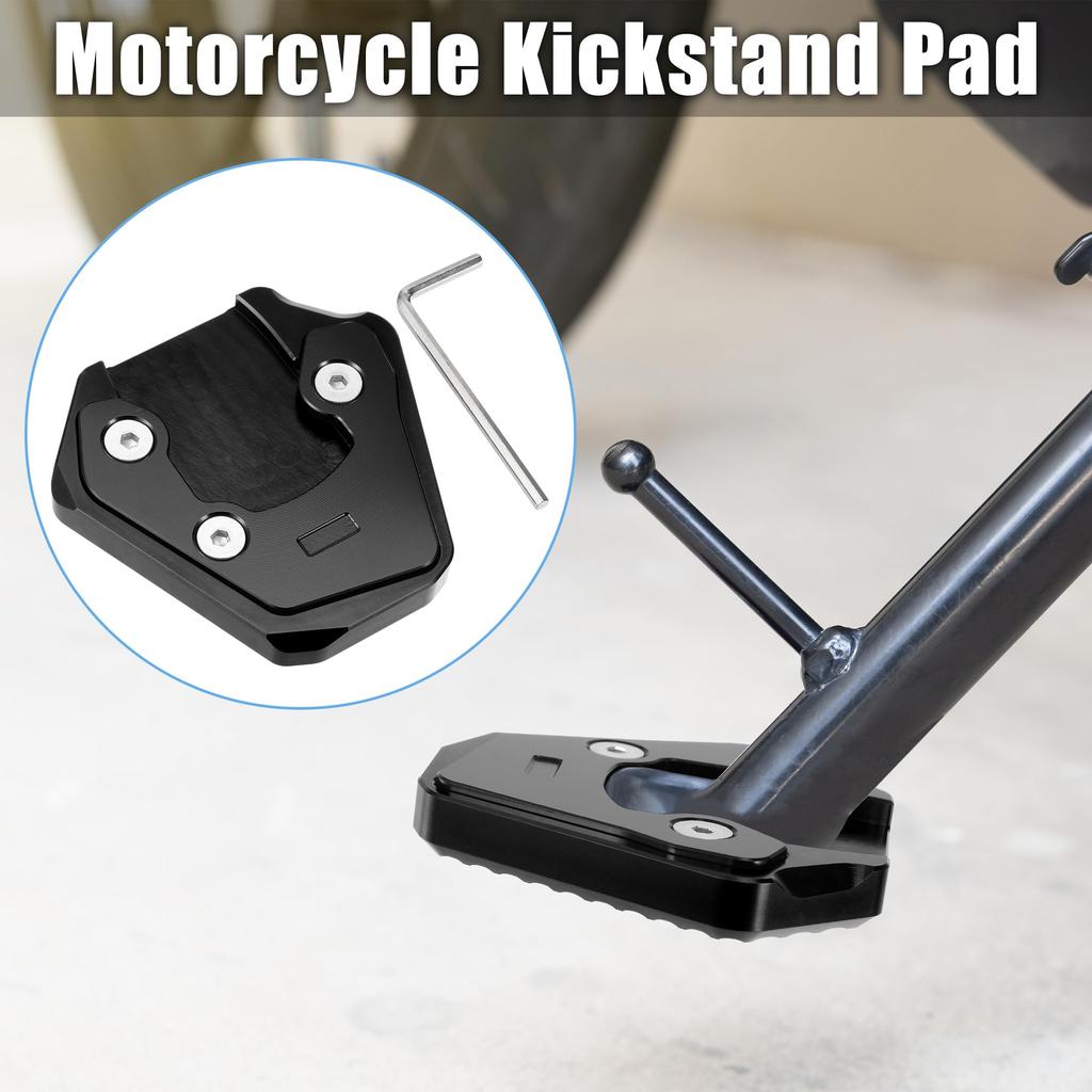 uxcell Motorcycle Kickstand Plate Pad Aluminum Alloy Compatible with Suzuki