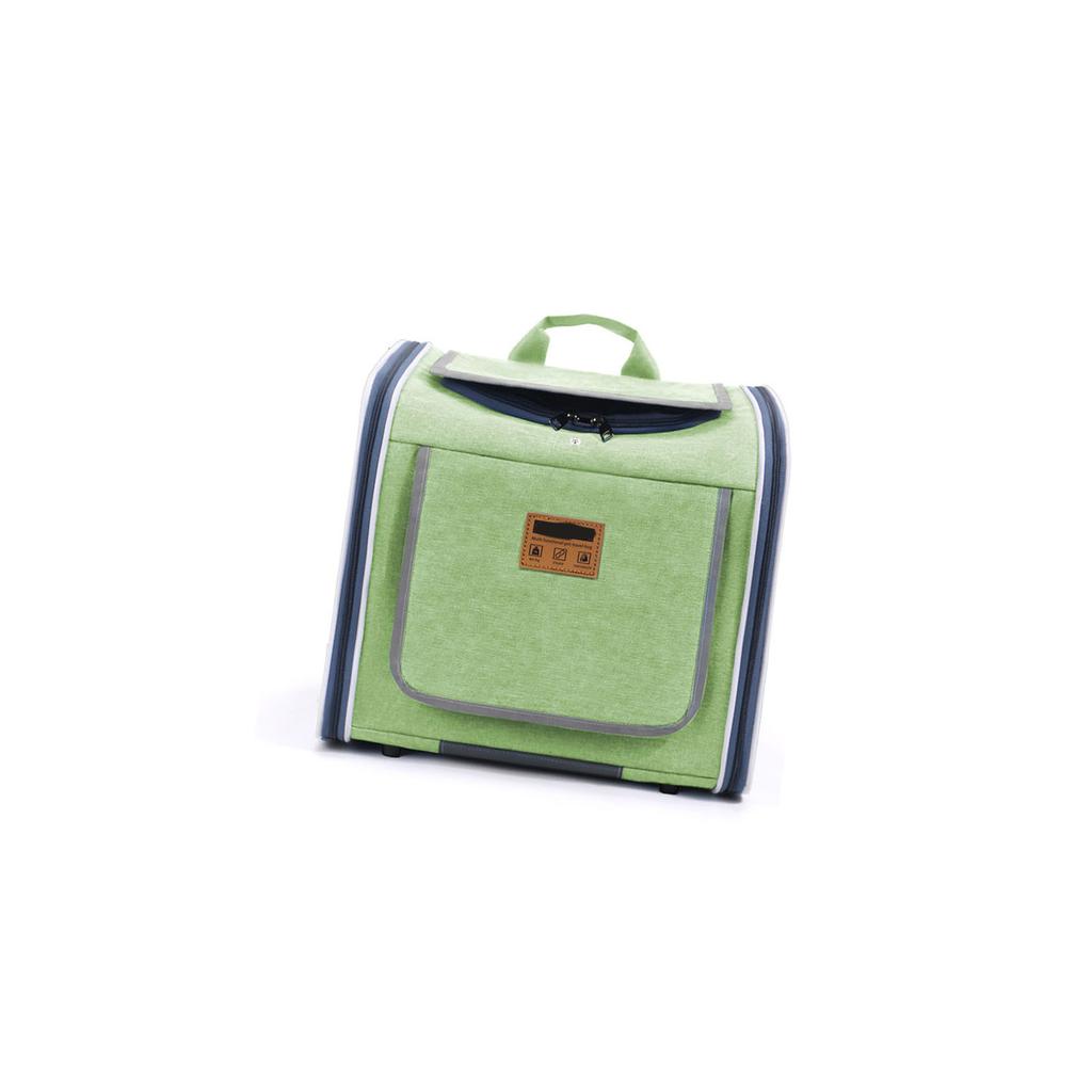 Dog Bike Basket Oxford Cloth Expandable Brthable Pet Carrier Backpack with Mesh Window for Small Dogs Cats