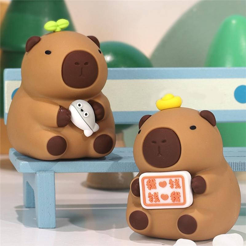 

AEE2-Capybara Statue Car Decoration Gift, Mini Sculpture, Home Decor Animal Figurine Decor Desktop Ornament For Desktop