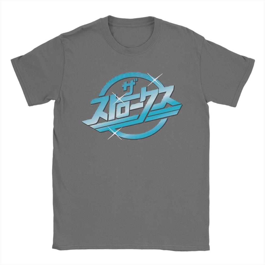 The Strokes Band T Shirts for Men Pure Cotton Funny TShirts Round Neck Tees Short Sleeve Clothing Printing