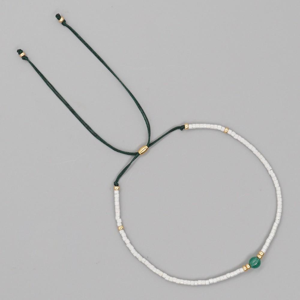 Retro Colorful Seed Bead & Faux Pearl Adjustable Bracelet - Trendy Hand-woven Jewelry for Women
