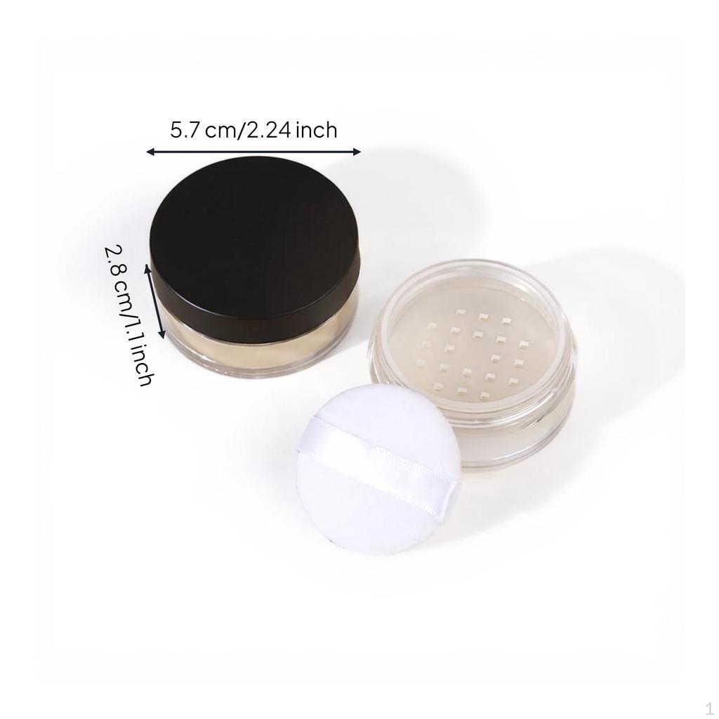 Loose Powder Container, Mini Portable Case, Travel Makeup Pad Box 0.01kg