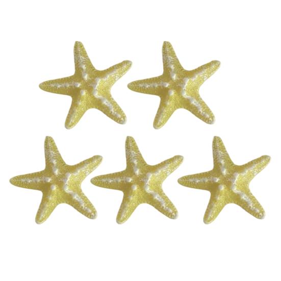 

5PCS Girls Hairpin with Simulated Starfish Shape Hair Clip Stable Grip Macaron Colors Hair Accessory for Beach Vacation жёлтый
