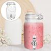 Glass Juice Jar With Tap Drink Dispenser Beverage Spigot Faucet Glass Bottle Kitchen Dining Bar Food Storage Tank