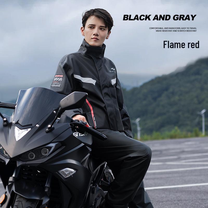 

Qi an Reflective Raincoat and Pants Set for Riding and Storm Protection 3XL